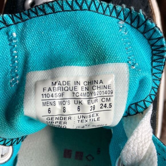 CONVERSE Chuck Taylor All Star M6/W8 Black White Rainbow Low Sneakers - Picture 3 of 12